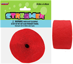 Crepe Streamer Red 24M