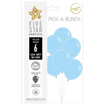 Five Star Balloons 45Cm Pastel Blue 6Pk