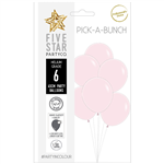 Five Star Balloons 45Cm Pastel Pink 6Pk