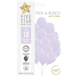 Five Star Balloons Matte Pastel Lilac 30Cm 18Pk Fs 