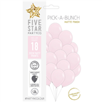 Five Star Balloons Matte Pastel Pink 30Cm 18Pk