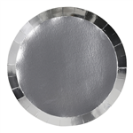 Five Star Paper Round Dinner Plate 9 Metallic Silver 10 Pack