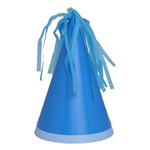Five Star Party Hat With Tassel Topper Sky Blue 10 Pack