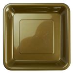 Five Star Square Snack Plate 7 Metallic Gold 20 Pack