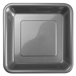 Five Star Square Snack Plate 7 Metallic Silver 20 Pack