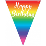 Flag Bunting Foil Birthday Rainbow 39M 631762