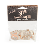Giant Confetti 30th Rose Gold 100 Pack