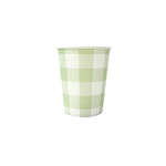 Gingham Green  Paper Cup 20pk