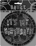 Glitz Badge Its My Birthday Black