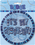Glitz Badge Its My Birthday Blue