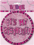 Glitz Badge Its My Birthday Pink