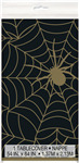 Halloween Blk  Gold Spider Tablecover