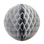 Honeycomb Ball Metallic Silver 25Cm