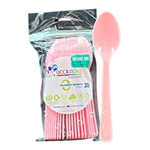 Light Pink Spoon 20 Pack