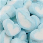 Marshmallow Heart Blue  White 400g