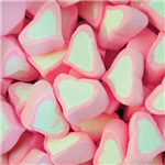 Marshmallow Heart Pink  White 400g
