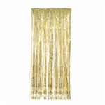 Metallic Foil Curtain Gold