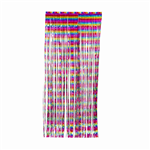 Metallic Foil Curtain Multi Coloured