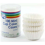 Mini Cup Cake Cases White 100 Pack