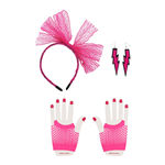 Neon Pink 80s Dress Up Accessories