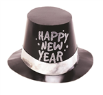 New Years Top Hat Black Glitter