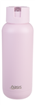 Oasis Insulated Drink Bottle Moda Triple Wall 1Ltr Pink Lemonade