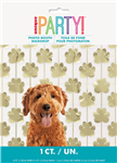 Pawty Animal Dog Gold Paw Foil Backdrop 121m