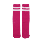 Pink Stripe Knee High Socks 40cm