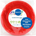 RED ROUND DINNER PLATE 20PK ALP