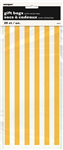 Stripes Cello Bags Yellow 20 Pack