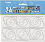 Tablecover Clips Clear 24 Pack