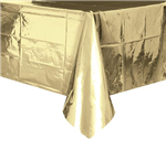 Tablecover Rectangular Plastic Metallic Gold