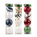 XMAS BAUBLE ORNAMENTS 150MM 4PK 70512