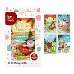 XMAS CARDS TEXTURED FOIL AUST DESIGN 10PK 69390