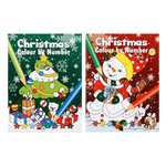 XMAS COLOURING BY NUMBERS BOOK 32PG 68356