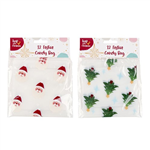 Xmas Candy Bag W Zipper 12PK