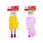 Xmas Naughty Elf PU Raincoat W Hat 