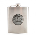 Zincalume Engravable Flask 18th 8oz