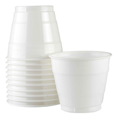 Clear and White Cups