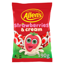 Allens Strawberries & Cream 190G