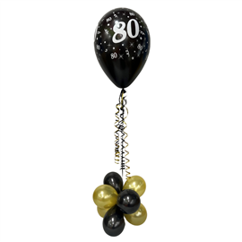 Balloon Arrangement 80th Latex With Topiarys #215