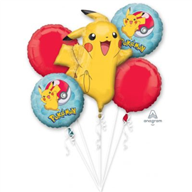 Balloon Foil Bouquet Pokemon 5/Pk Uninflated