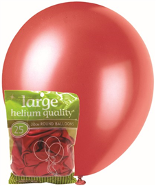Balloons Metallic Cherry Red 25/ Pack