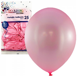 Balloons Metallic Light Pink 25/ Pack