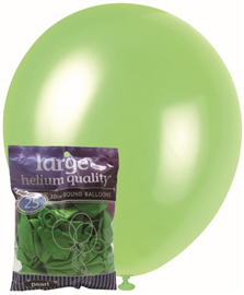 Balloons Pearl Lime Green 25/ Pack