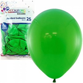 Balloons Standard Green 25/ Pack