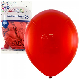Balloons Standard Red 25/ Pack