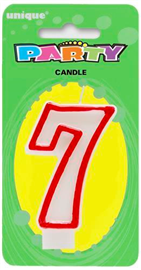 Candle #7 Red Border