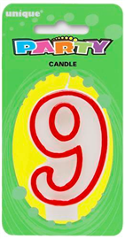 Candle #9 Red Border