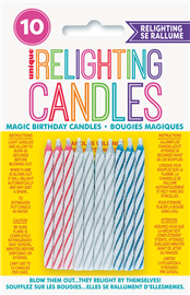 Candles Magic Relighting Spiral 10/pk